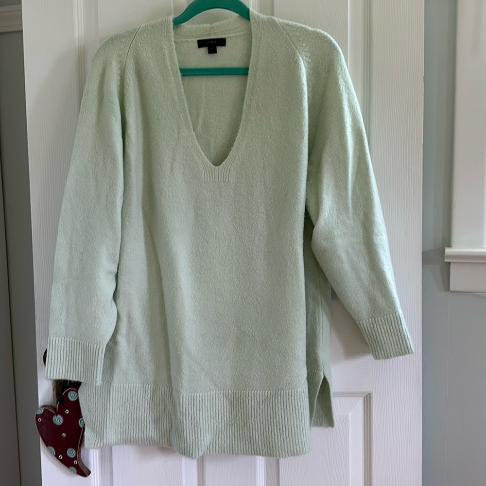 J Crew light mint sweater